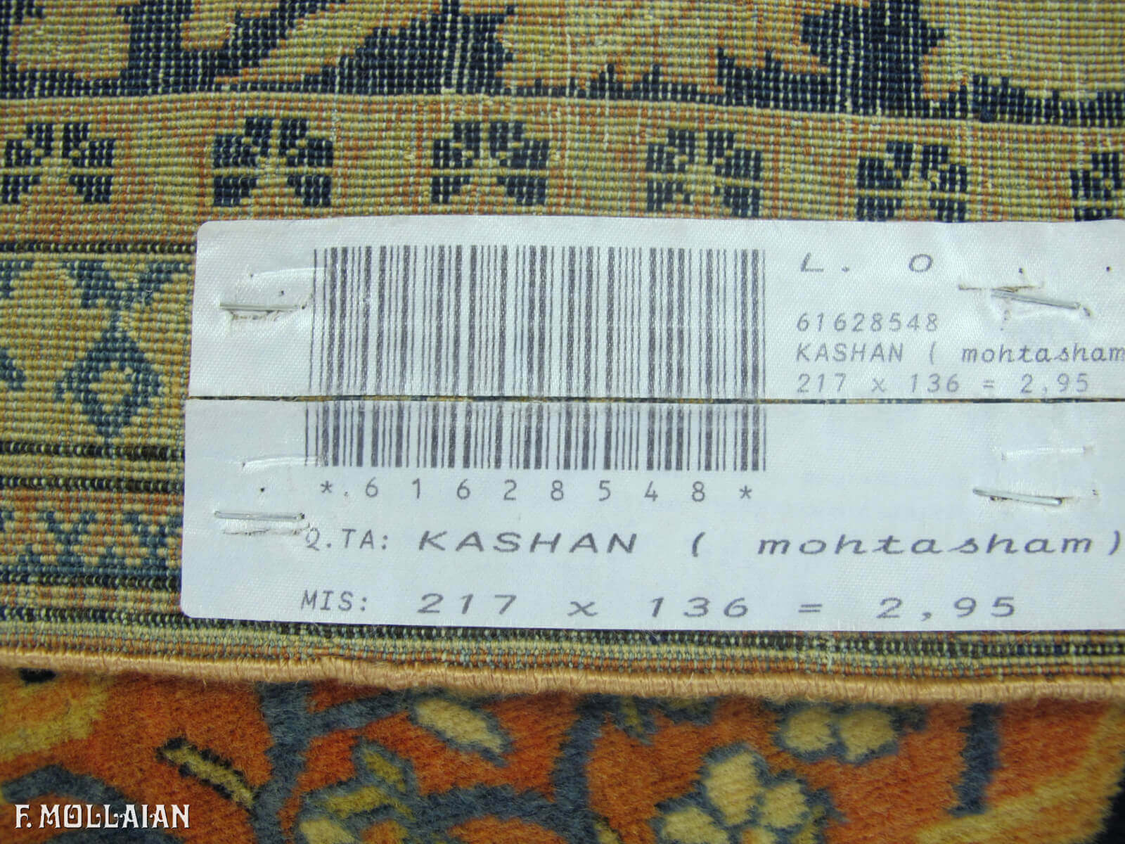 Tappeto Persiano Antico Kashan Mohtasham n°:61628548